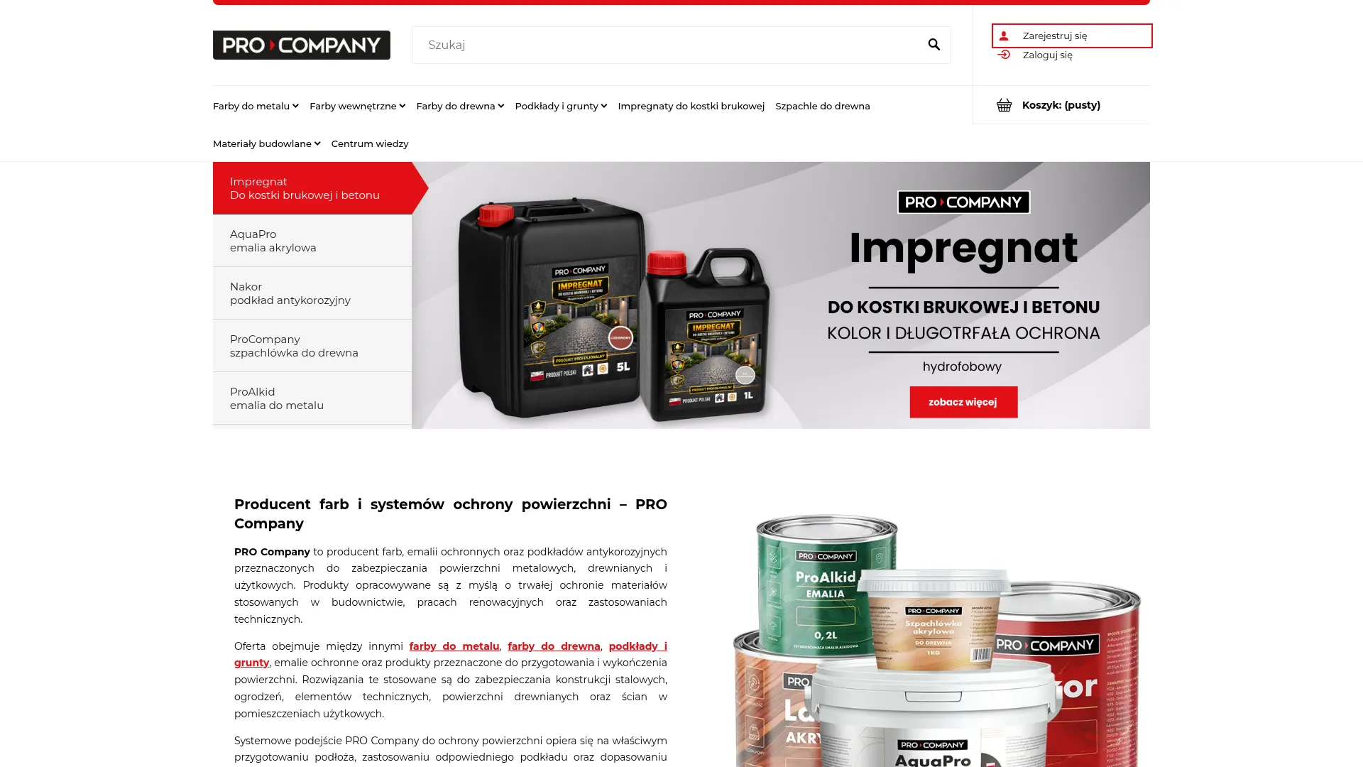 Screenshot of sklep.procompany.pl