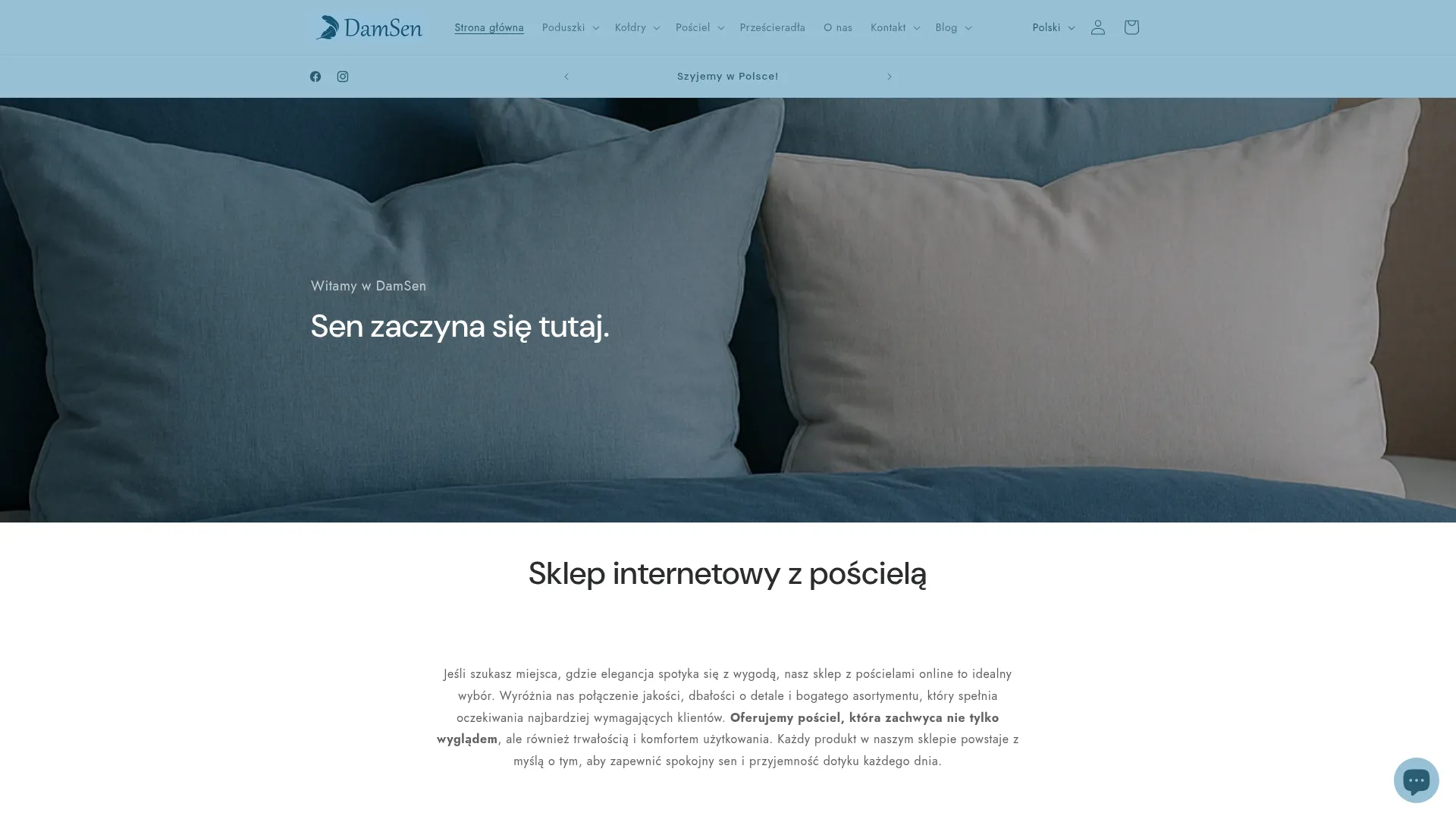Screenshot of www.damsen.pl