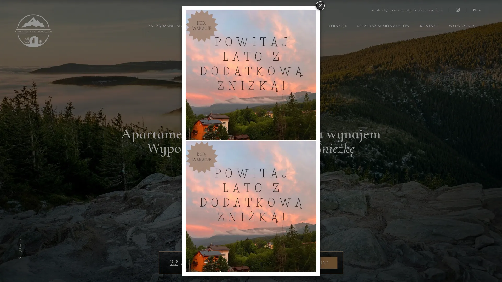 Screenshot of www.apartamentywkarkonoszach.pl