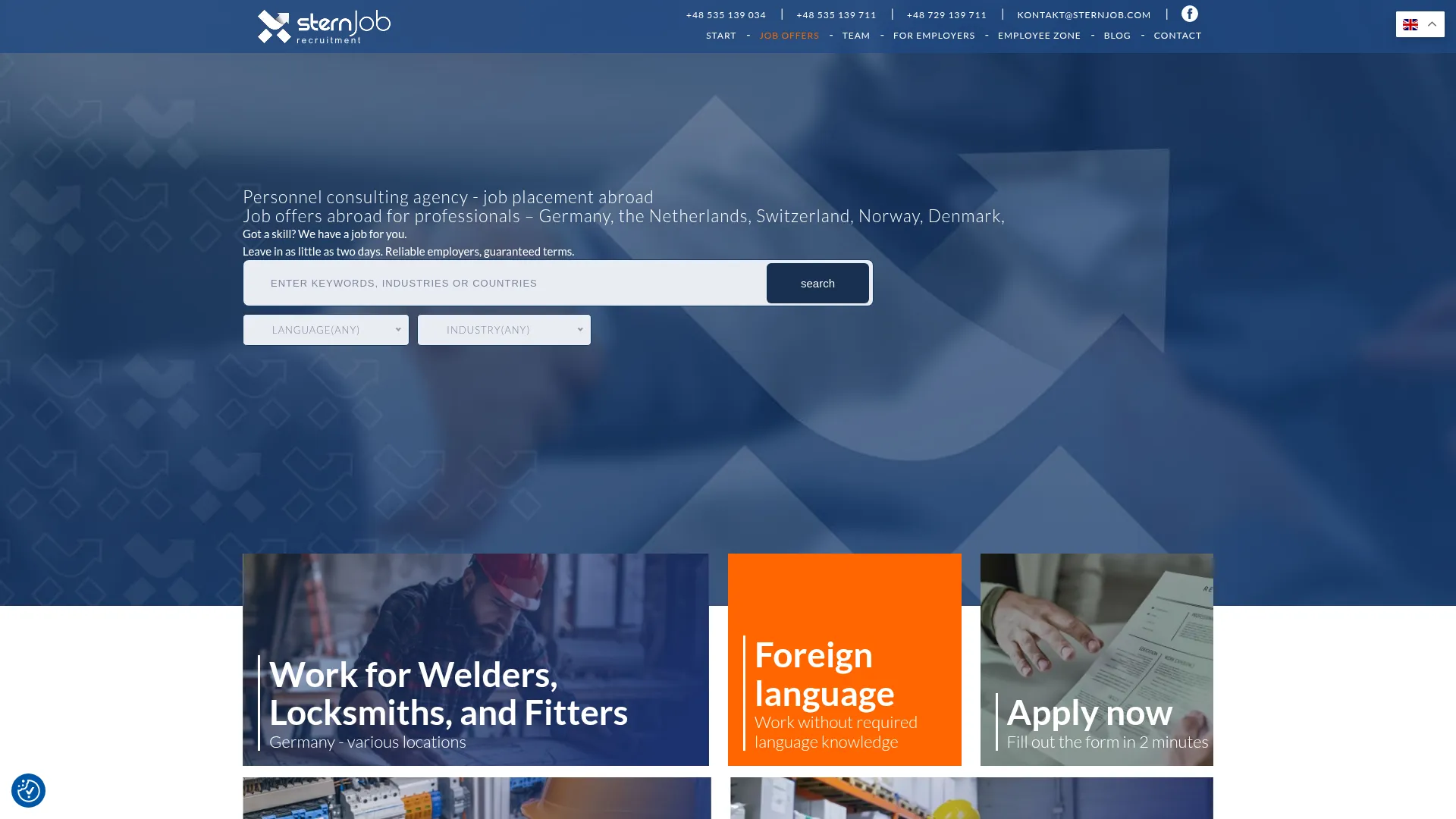 Screenshot of www.sternjob.com