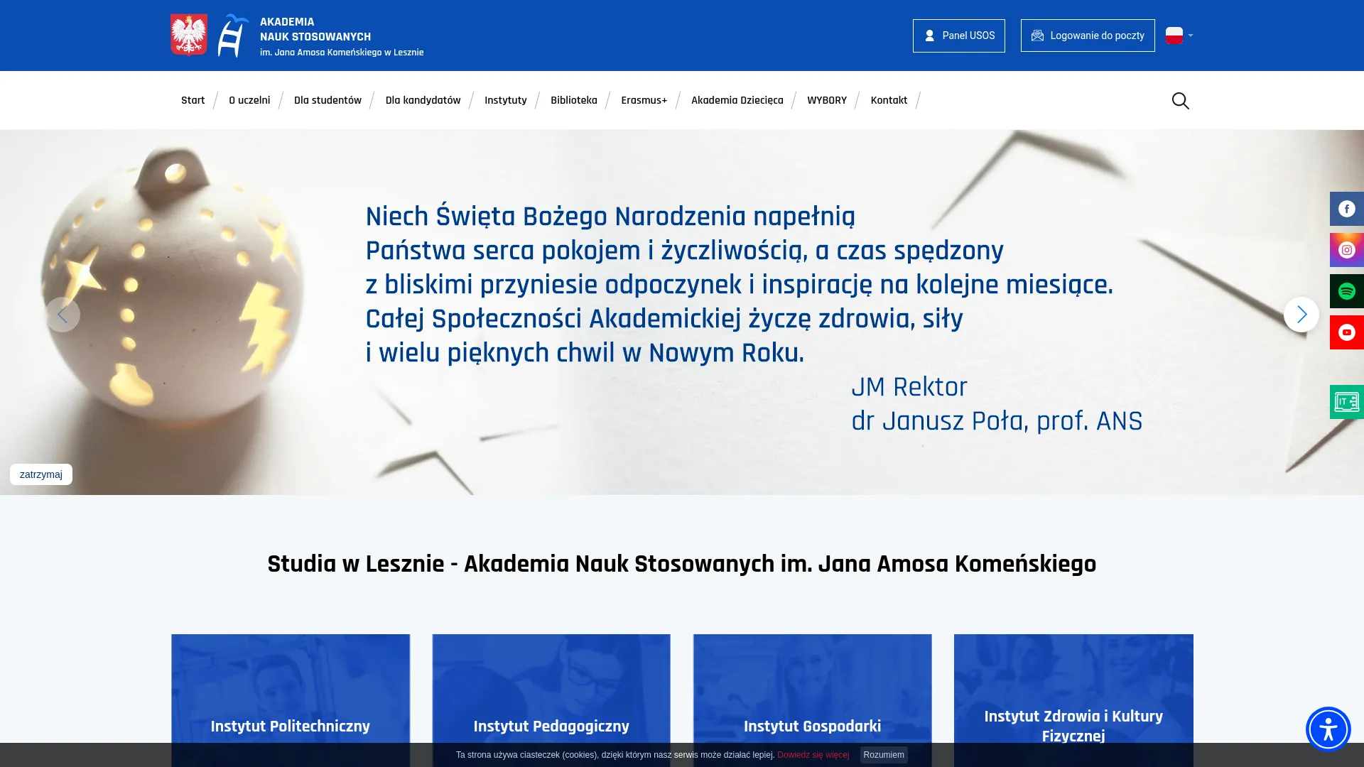 Screenshot of www.ansleszno.pl
