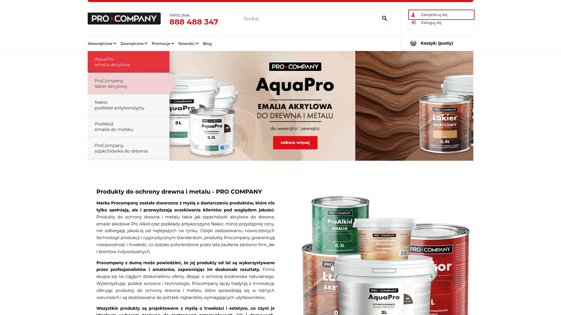 Screenshot of sklep.procompany.pl