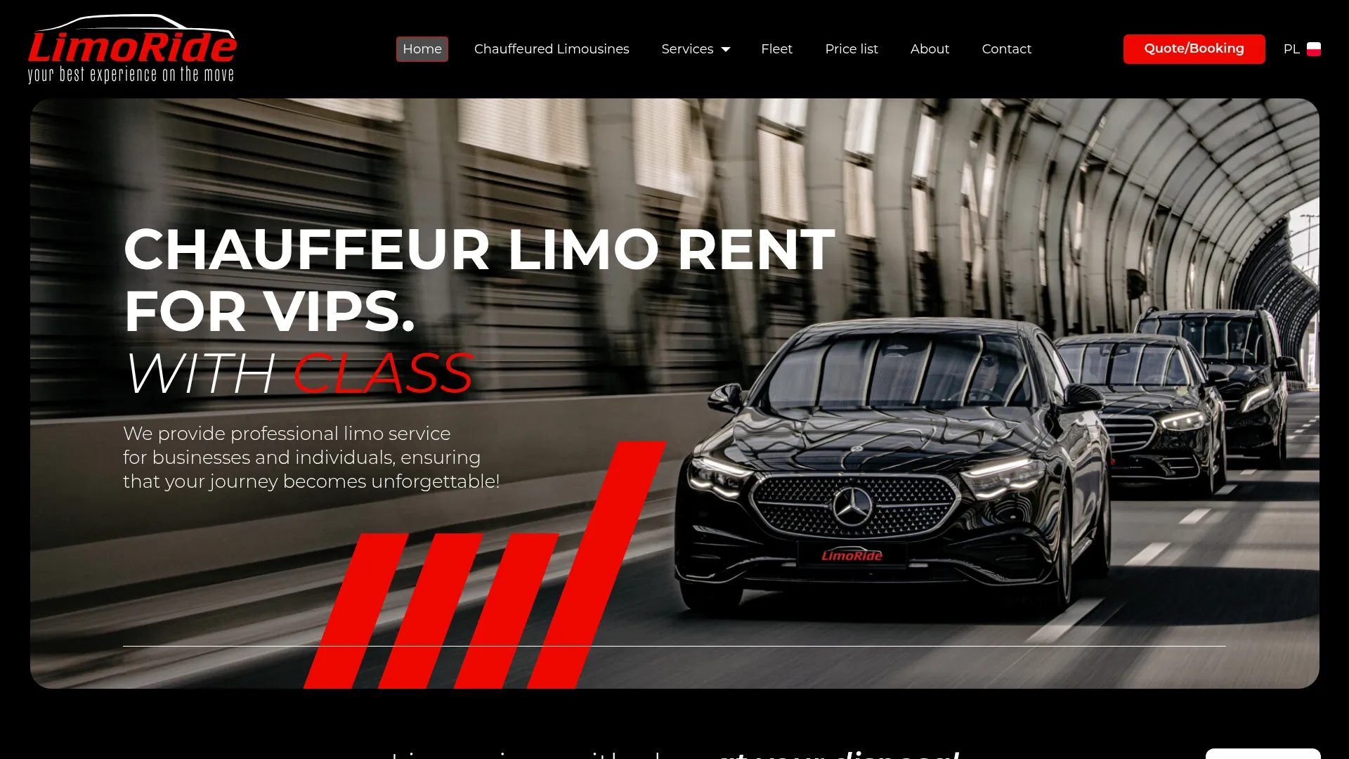 Screenshot of limoride.eu